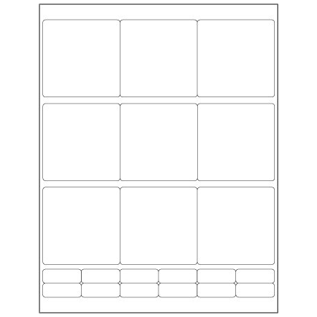 Bsc Preferred 2 3/4 x 2 3/4'' Glossy White Rectangle Laser Labels, 900PK BUY00020119